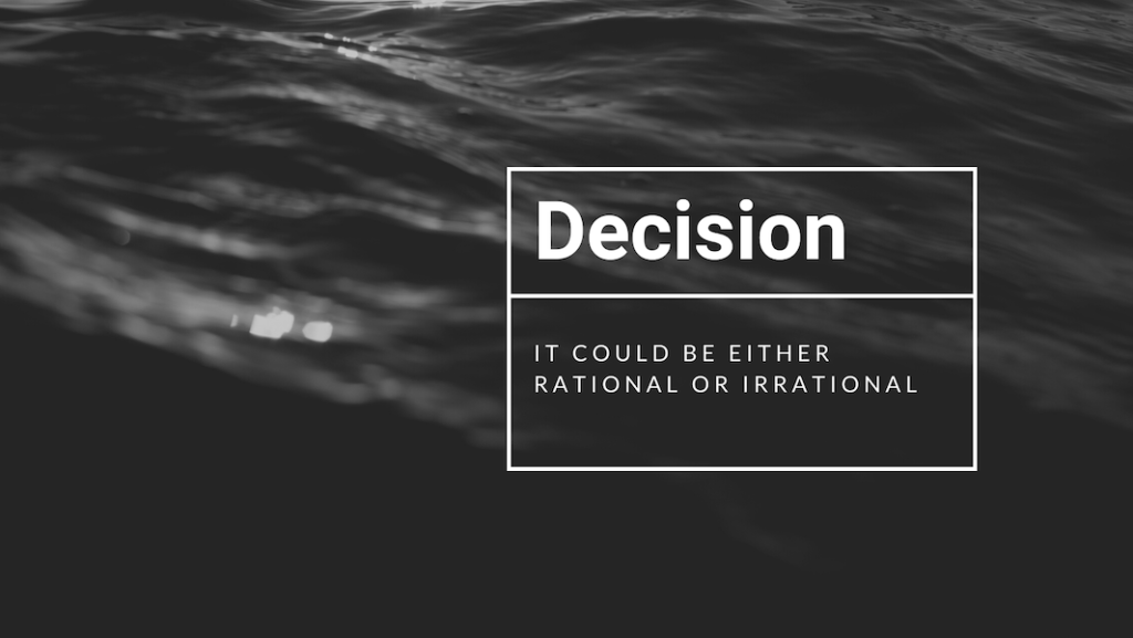 Cover photo for blog post about rational decisions